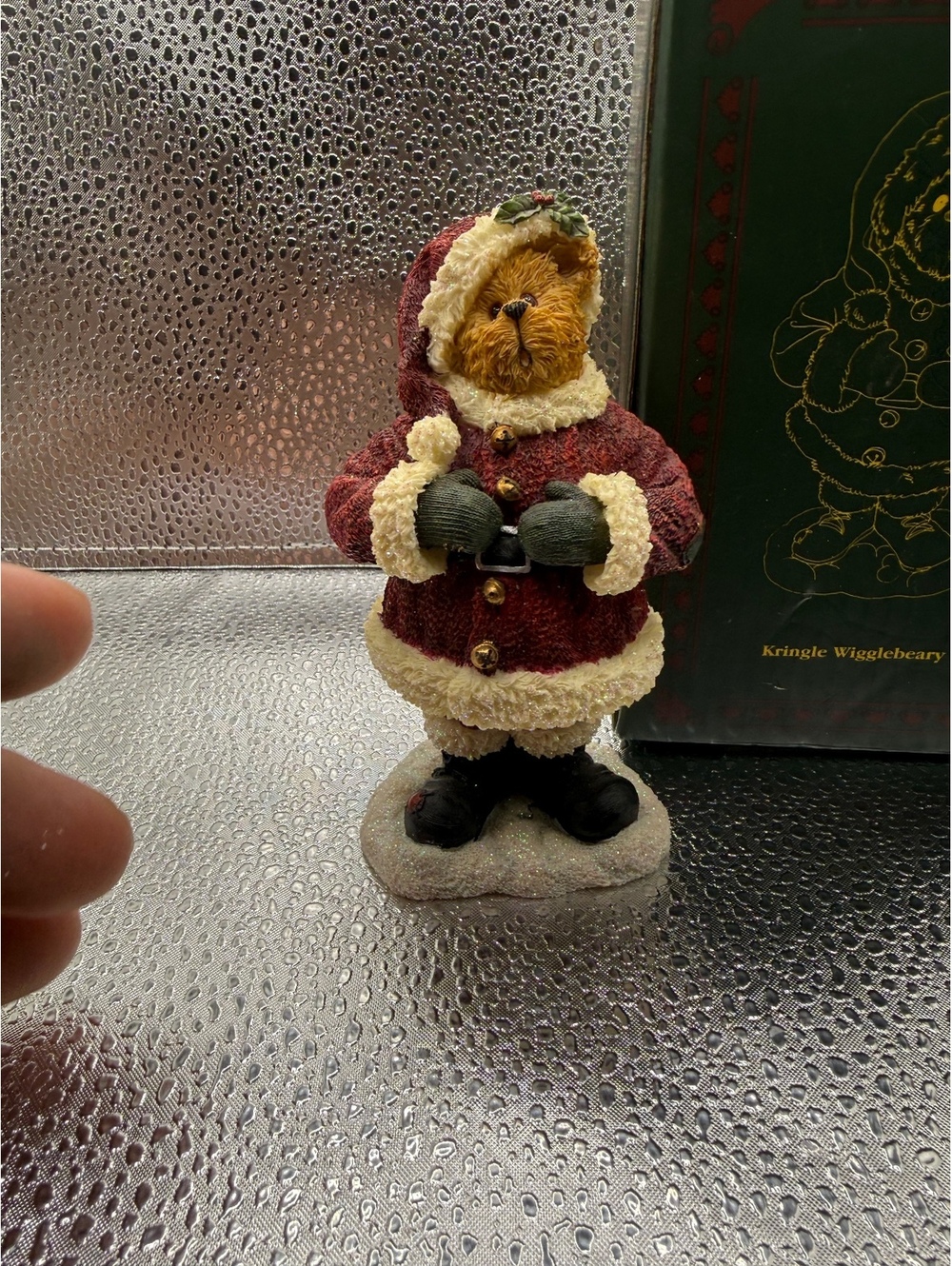 Boyds Bears Kringle Wigglebeary Bearstone Figurine with Original Box